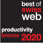 BestofSwissWeb 2020 Award Productivity Bronze Logo