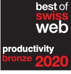 Logo Best of Swiss Web 2020 Award Productivity Bronze